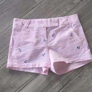 J Crew Pink Seersucker Shorts